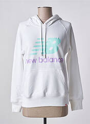 Sweat-shirt à capuche blanc NEW BALANCE pour femme seconde vue