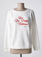 Sweat-shirt blanc LA PETITE ETOILE pour femme seconde vue