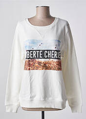 Sweat-shirt blanc YUKA pour femme seconde vue