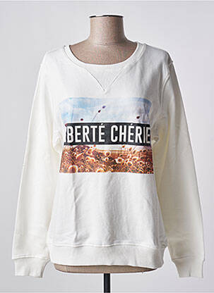 Sweat-shirt blanc YUKA pour femme