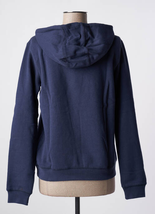 Sweat-shirt à capuche stretch manches longues bleu TEDDY SMITH femme
