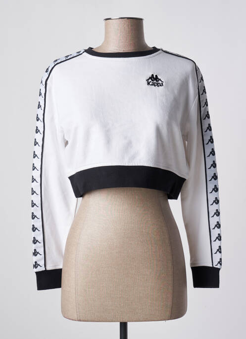 Sweat-shirt stretch manches longues blanc KAPPA femme