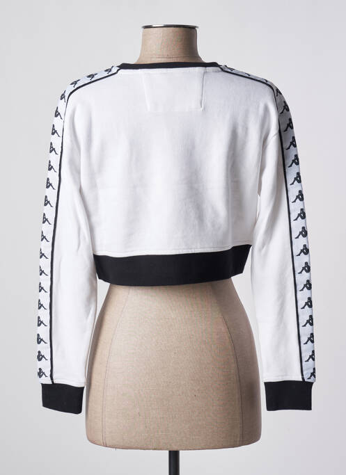 Sweat-shirt stretch manches longues blanc KAPPA femme