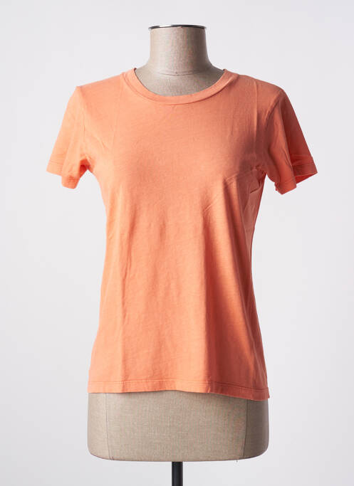 T-shirt stretch manches courtes orange AMERICAN VINTAGE femme