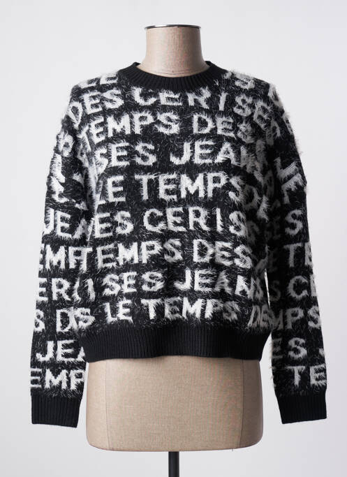 Pull stretch manches longues noir LE TEMPS DES CERISES femme