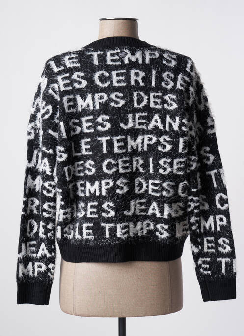 Pull stretch manches longues noir LE TEMPS DES CERISES femme