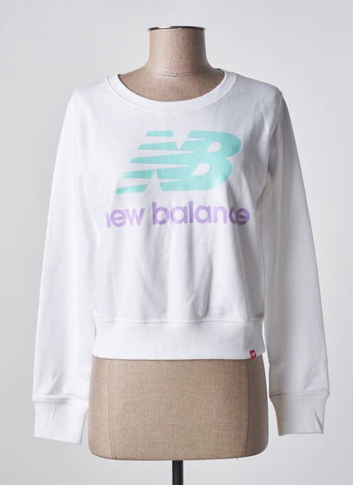 Sweat-shirt blanc NEW BALANCE pour femme