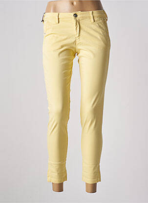 Pantalon 7/8 stretch taille normale jaune TEDDY SMITH femme