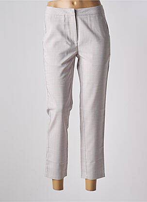 Pantalon 7/8 taille à pinces taille normale gris RYUJEE femme