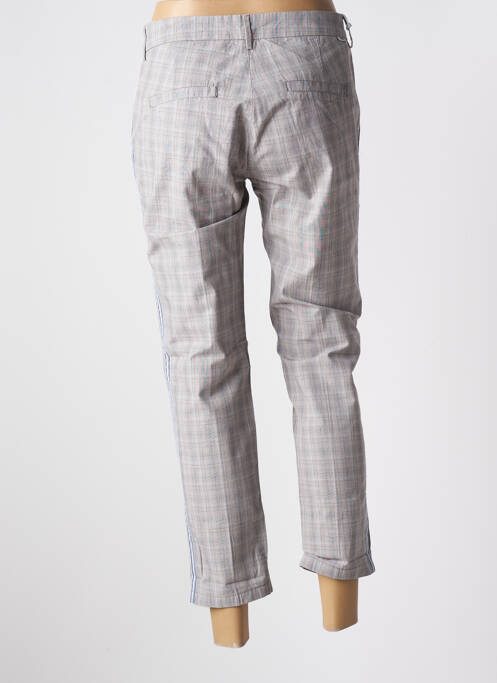 Pantalon 7/8 taille à pinces taille normale gris REIKO femme