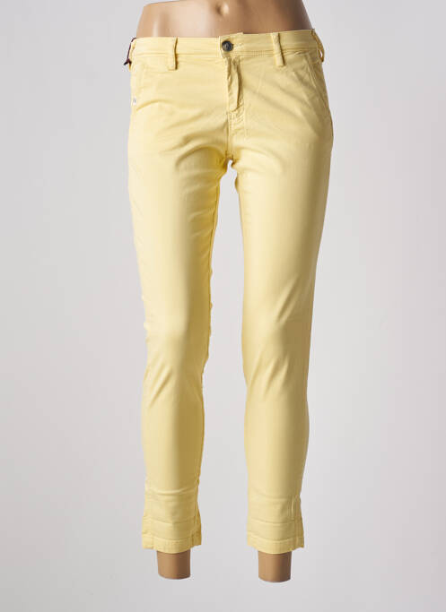 Pantalon 7/8 stretch taille normale jaune TEDDY SMITH femme