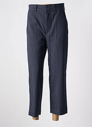 Pantalon 7/8 taille haute taille haute bleu REIKO femme