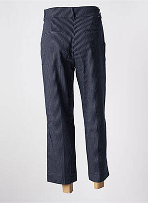 Pantalon 7/8 taille haute taille haute bleu REIKO femme