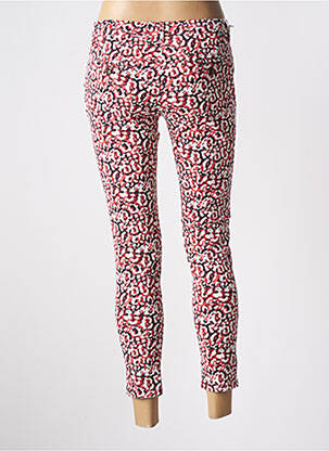 Pantalon 7/8 stretch taille basse rouge REIKO femme