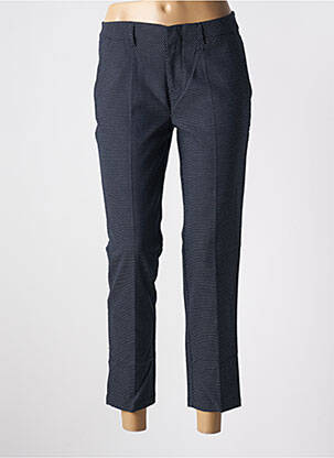Pantalon 7/8 stretch taille normale bleu REIKO femme