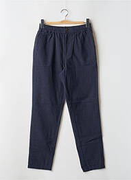 Pantalon chino fermeture zippée sous rabat boutonné taille normale bleu MINIMUM femme