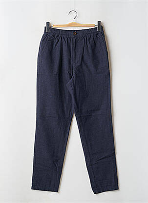 Pantalon chino fermeture zippée sous rabat boutonné taille normale bleu MINIMUM femme