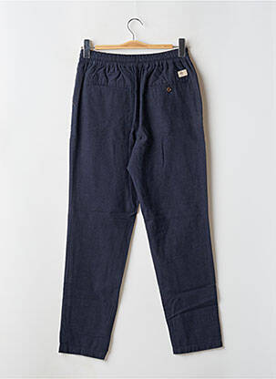 Pantalon chino fermeture zippée sous rabat boutonné taille normale bleu MINIMUM femme