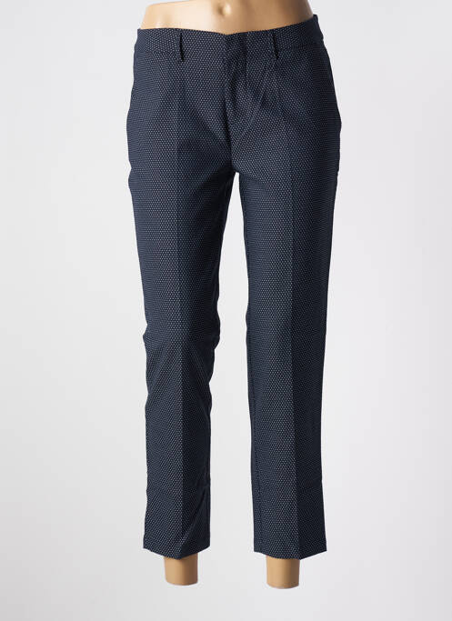 Pantalon 7/8 stretch taille normale bleu REIKO femme