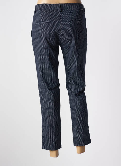 Pantalon 7/8 stretch taille normale bleu REIKO femme