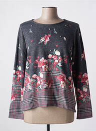 Pull coupe cintrée manches longues gris GALMALLA femme