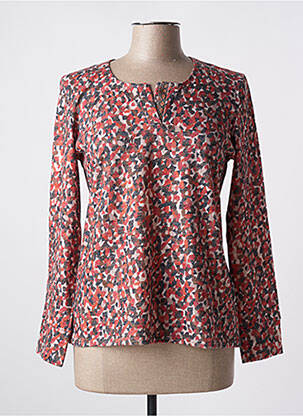 Pull coupe cintrée manches longues orange GEVANA femme