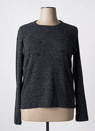 Pull tissage chiné manches longues gris QUATTRO femme