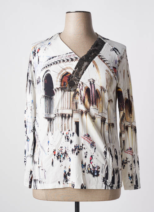 T-shirt manches longues manches longues beige QUATTRO femme