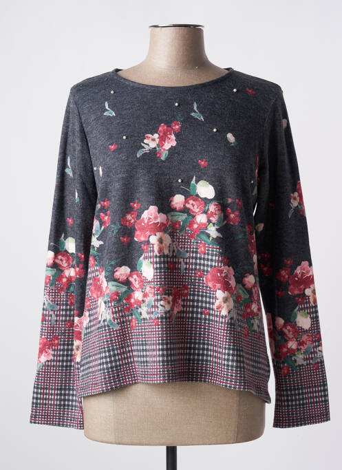 Pull coupe cintrée manches longues gris GALMALLA femme