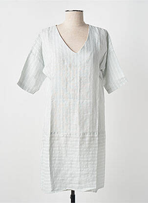 Robe courte manches courtes manches courtes gris BLANC BOHEME femme