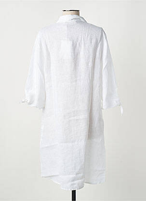 Robe courte manches 3/4 manches 3/4 blanc BLANC BOHEME femme