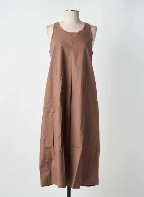 Robe longue marron BLANC BOHEME pour femme