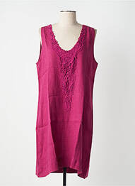 Robe courte sans manche sans manche violet BLANC BOHEME femme