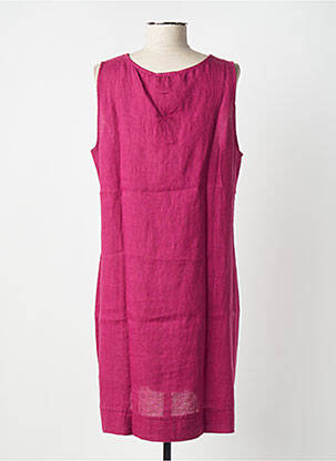 Robe courte sans manche sans manche violet BLANC BOHEME femme