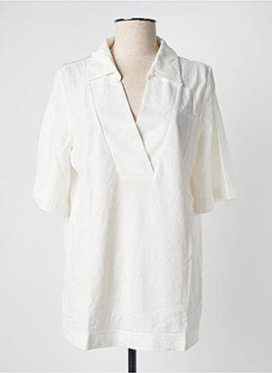 Top stretch manches courtes beige BLANC BOHEME femme
