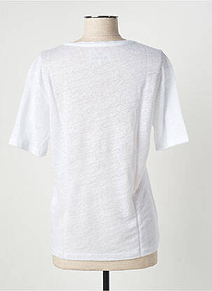Pull tissage chiné manches courtes blanc BLANC BOHEME femme