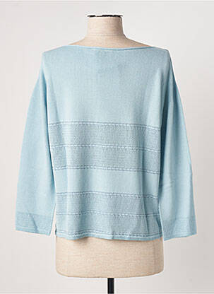 Pull stretch manches longues bleu BLANC BOHEME femme