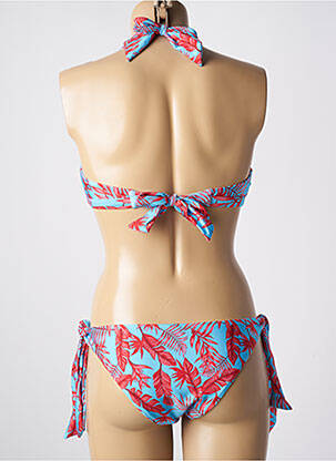 Maillot de bain 2 pièces stretch haut triangles bleu ADMAS femme