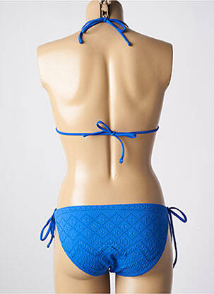 Maillot de bain 2 pièces stretch haut triangles bleu DAG ADOM femme