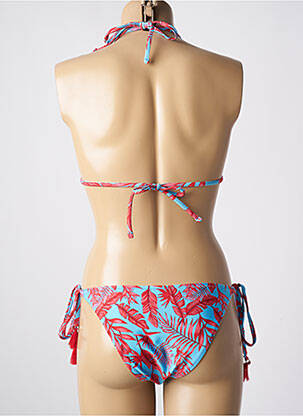 Maillot de bain 2 pièces stretch haut triangles bleu ADMAS femme