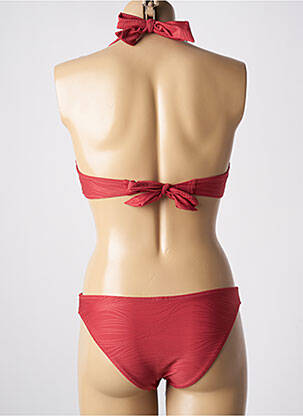 Maillot de bain 2 pièces stretch haut triangles rouge ADMAS femme