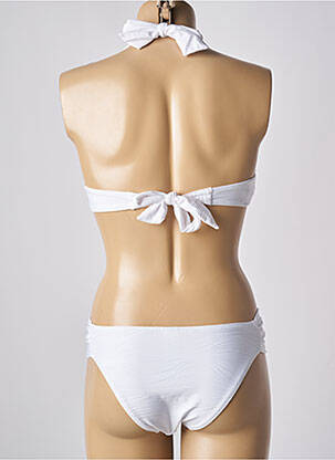 Maillot de bain 2 pièces stretch haut triangles blanc ADMAS femme
