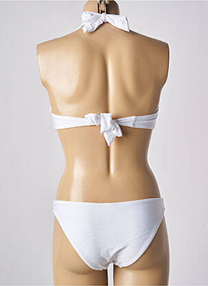 Maillot de bain 2 pièces stretch haut triangles blanc ADMAS femme
