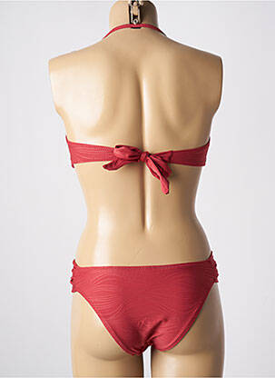 Maillot de bain 2 pièces stretch haut soutien-gorge moulé rouge ADMAS femme