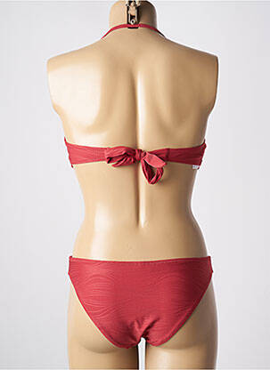 Maillot de bain 2 pièces stretch haut soutien-gorge moulé rouge ADMAS femme