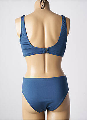 Maillot de bain 2 pièces stretch haut triangles bleu ADMAS femme