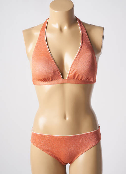 Maillot de bain 2 pièces orange COCO SAINT TROPEZ pour femme