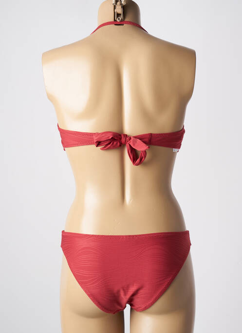 Maillot de bain 2 pièces stretch haut soutien-gorge moulé rouge ADMAS femme