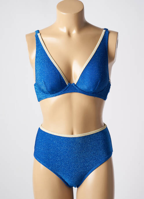 Maillot de bain 2 pièces bleu DAG ADOM pour femme