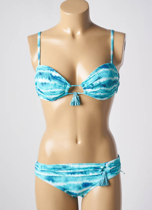 Maillot de bain 2 pièces bleu DAG ADOM pour femme